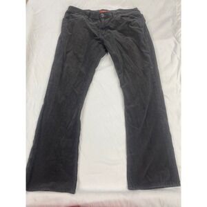 Ed Hardy Christian Audigier Mens Corduroy Pants Grey Straight Leg Size 36 x 32